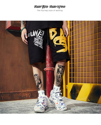 5XL 6XL Monogrammed Men Streetwear Shorts Hip Hop Punk Rock Loose Sport Pants